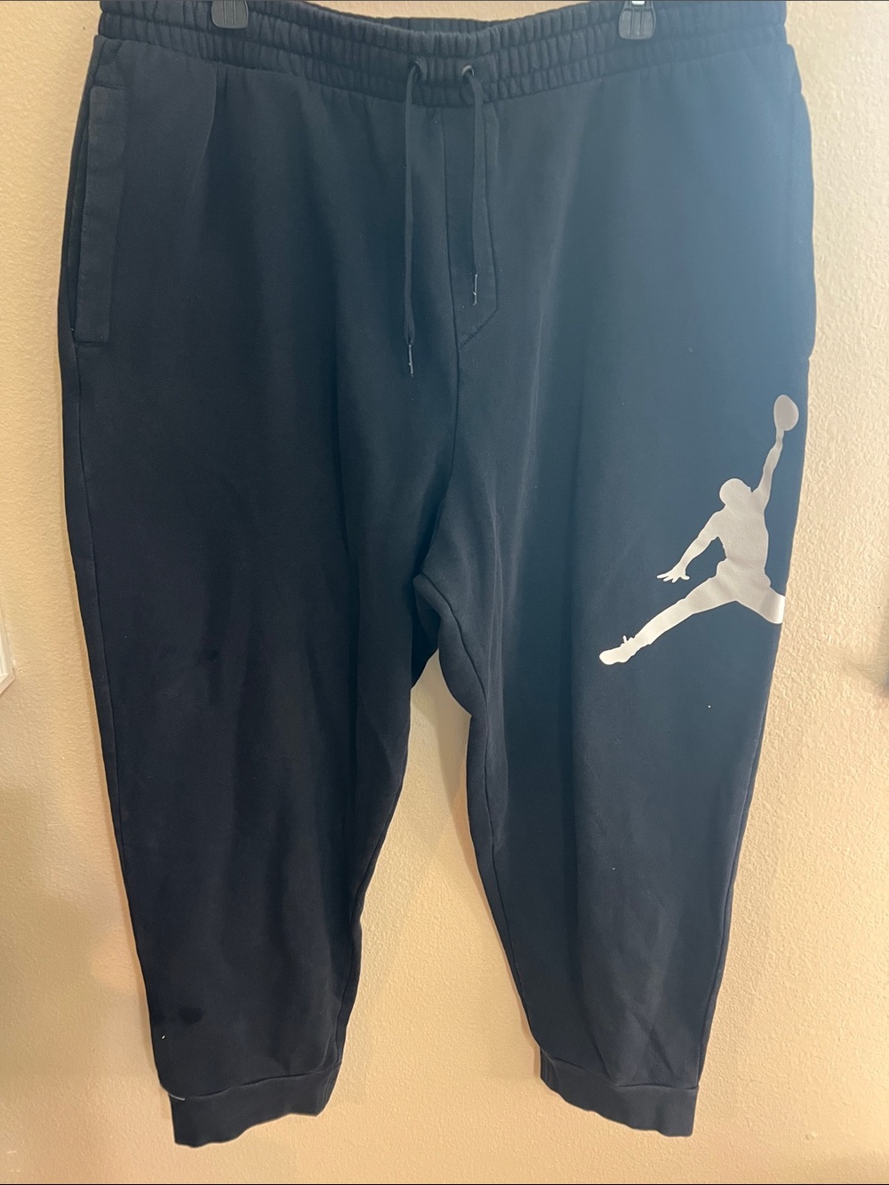 Jordan Black Joggers with White Jumpman Logo